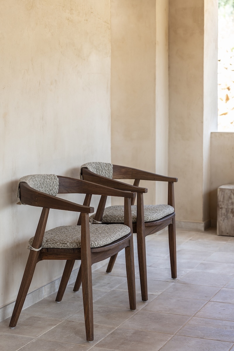 Armchair Faye bruin – Set van 2 showroommodellen
